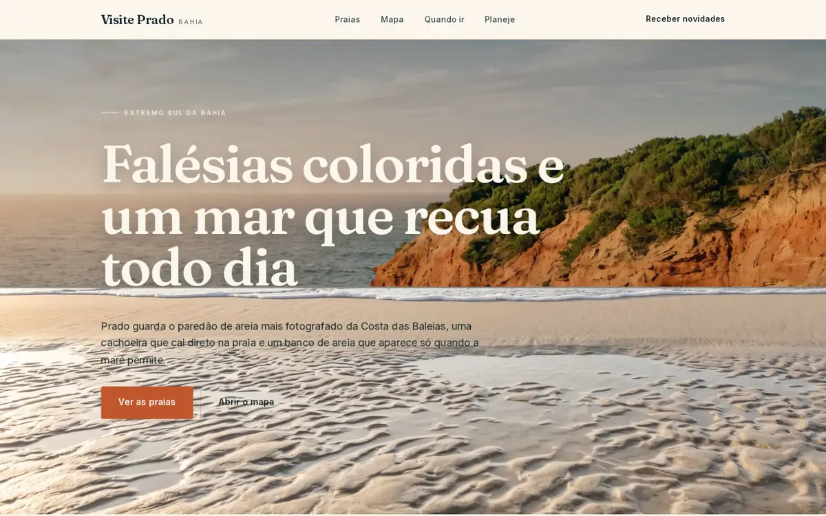 Tela de VisitePrado.com.br